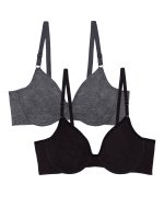 Fruit of the Loom Women's Unlined Underwire Cotton Stretch Extreme Comfort Bra, Style FT920, 2-Pack
