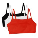 Fruit of the Loom Women's Spaghetti Strap Cotton Sports Bra, 3-Pack, Style-9036