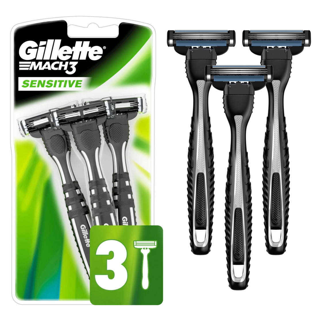 Gillette-Mach-3-Sensitive-Men-3-Blade-Disposable-Razor-3-count_1cee795c-000a-41dc-8ab1-84b4a14aca34.4999c7598f4ef50c7129869046cd7621.jpeg Gillette Mach 3 Sensitive Men 3 Blade Disposable Razor,3 count - Image 1