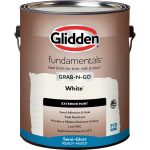 Glidden Fundamentals Grab-N-Go White Semi-Gloss Exterior Paint, 1 Gallon