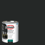 Glidden Grab-N-Go Barn & Fence Wood Exterior Paint Flat, Black, 1 Gallon