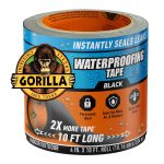 Gorilla Waterproof Patch & Seal Tape Black 4" x 10' Roll
