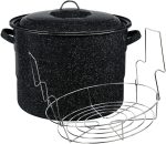 Granite Ware 21.5 Quart Water Bath Canner with Rack for Jam, Salsa and Pickles