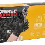 Grease Monkey Nitrile Disposable Gloves, Latex Free, Touchscreen, Black, Large, 50 Pack