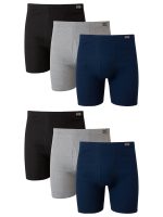 Hanes Men's Value Pack Covered Waistband Boxer Briefs, 6 Pack
