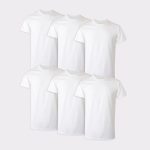 Hanes Men's Value Pack White Crew T-Shirt Undershirts, 6 Pack