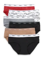 Hanes Women's Underwear Hipster 6-Pack, Breathable Panties, Stretch Cotton Underwear for Women