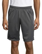 Hanes Sport Men's Mesh Athletic Shorts with Pockets, 9" Railroad Gray XL