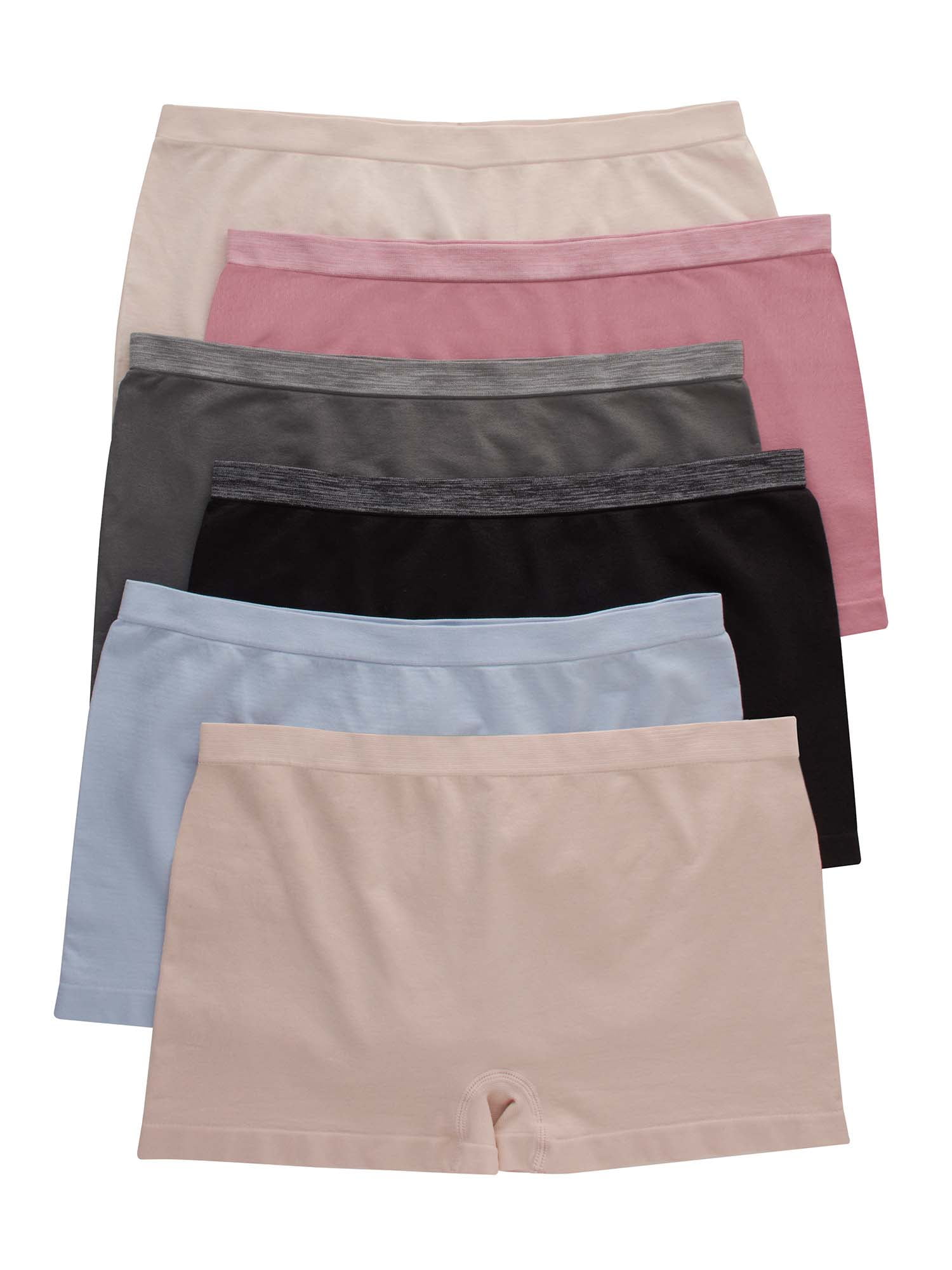 Hanes-Women-s-Comfort-Flex-Fit-Seamless-Boyshort-Underwear-6-Pack_988b36d1-6a03-452a-bc48-668a66484d70.6b2d3b0e588481eff421299cd7091b5c.jpeg Hanes Women's Underwear Set, 6-Pack, Comfort Flex Fit Seamless Underwear - Image 1
