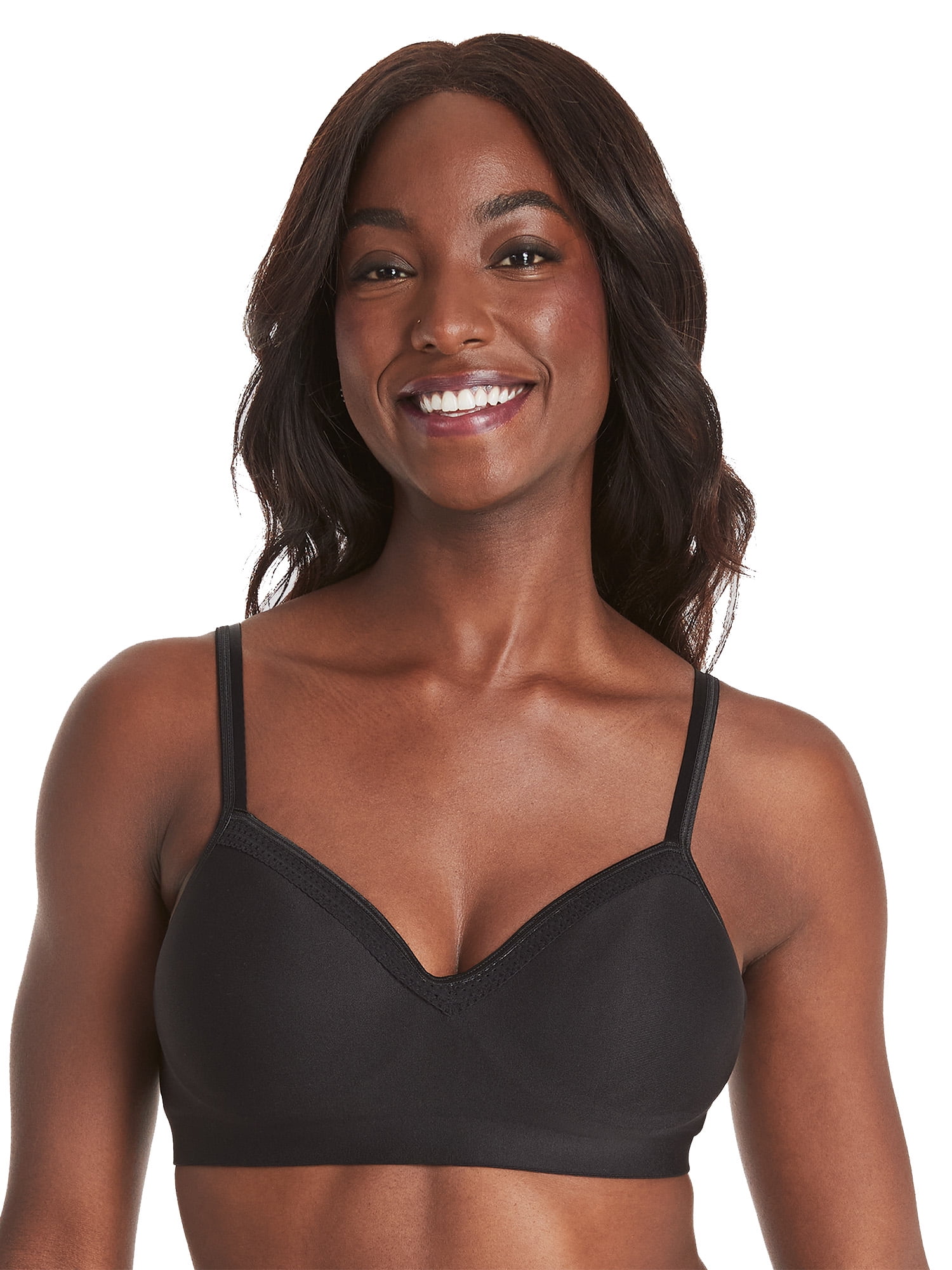 Hanes-Women-s-Shape-Support-Wirefree-Bra_dc46d79d-86d5-472f-b2bd-99f000ce9a0d.931c62a4c04340cd7ee639d3bc85f3e8.jpeg Hanes Womens Wireless Bra, Smooth Comfort Full Coverage Bra, Foam Cups, Convertible Bra Straps, Sizes S-L+ - Image 1