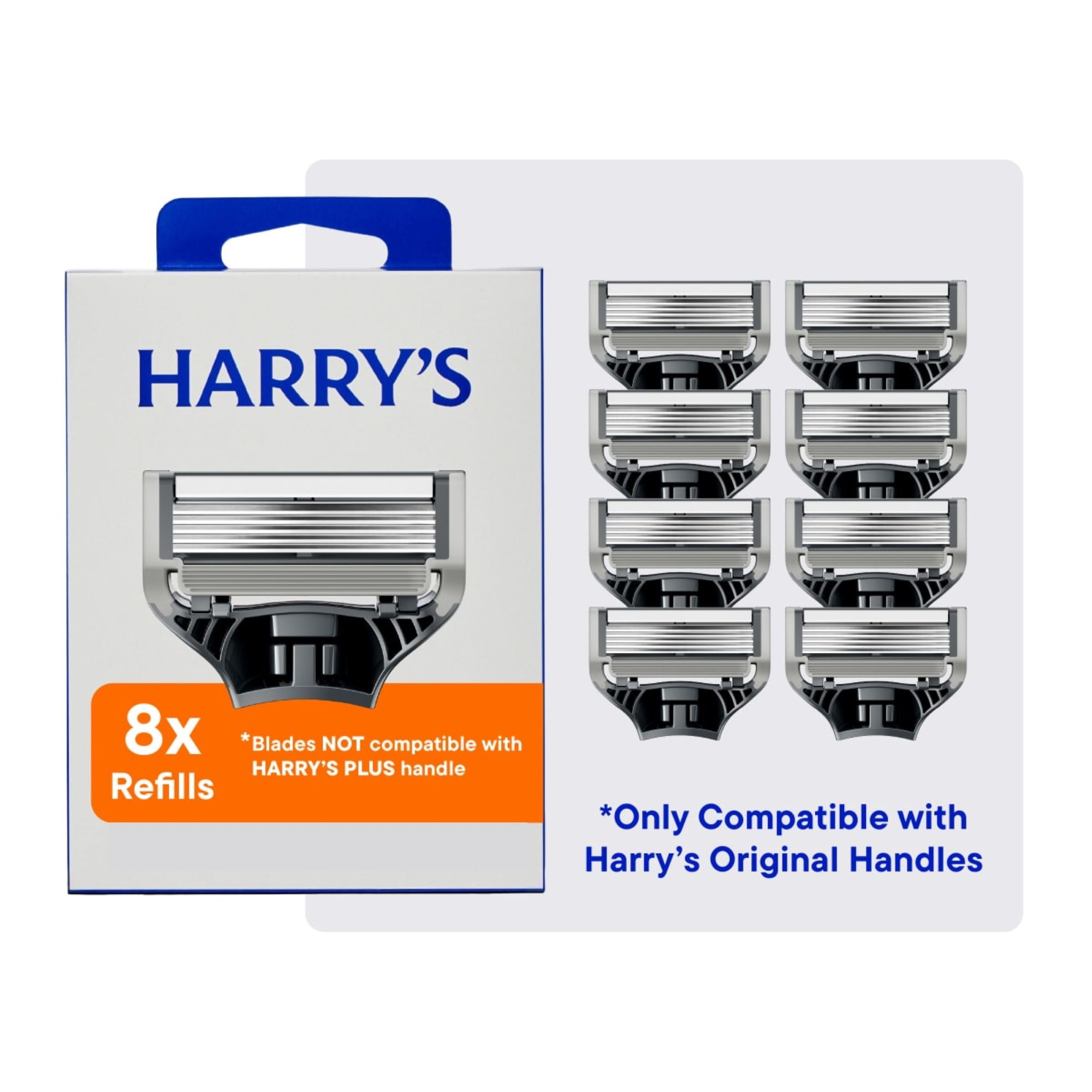 Harry-s-Men-s-Razor-Blade-Refill-Cartridges-8-Count_46ccbc36-0e93-403d-bcd5-814d7ea92903.795860130bc522eae8c5494796acb74e.jpeg Harry's Men's Razor Blade Refills, 5-Blade Razor Blade Cartridges, 8 Pk - Image 1