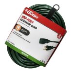 Hyper Tough Outdoor Extension Cord, 100 ft, 16 AWG/16/3, 3-Prong, Single Outlet, Green, 125V 10A