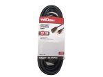 Hyper Tough 10 ft 16AWG 3-Prong Black Outdoor Single-Outlet Extension Cord, 13 Amps