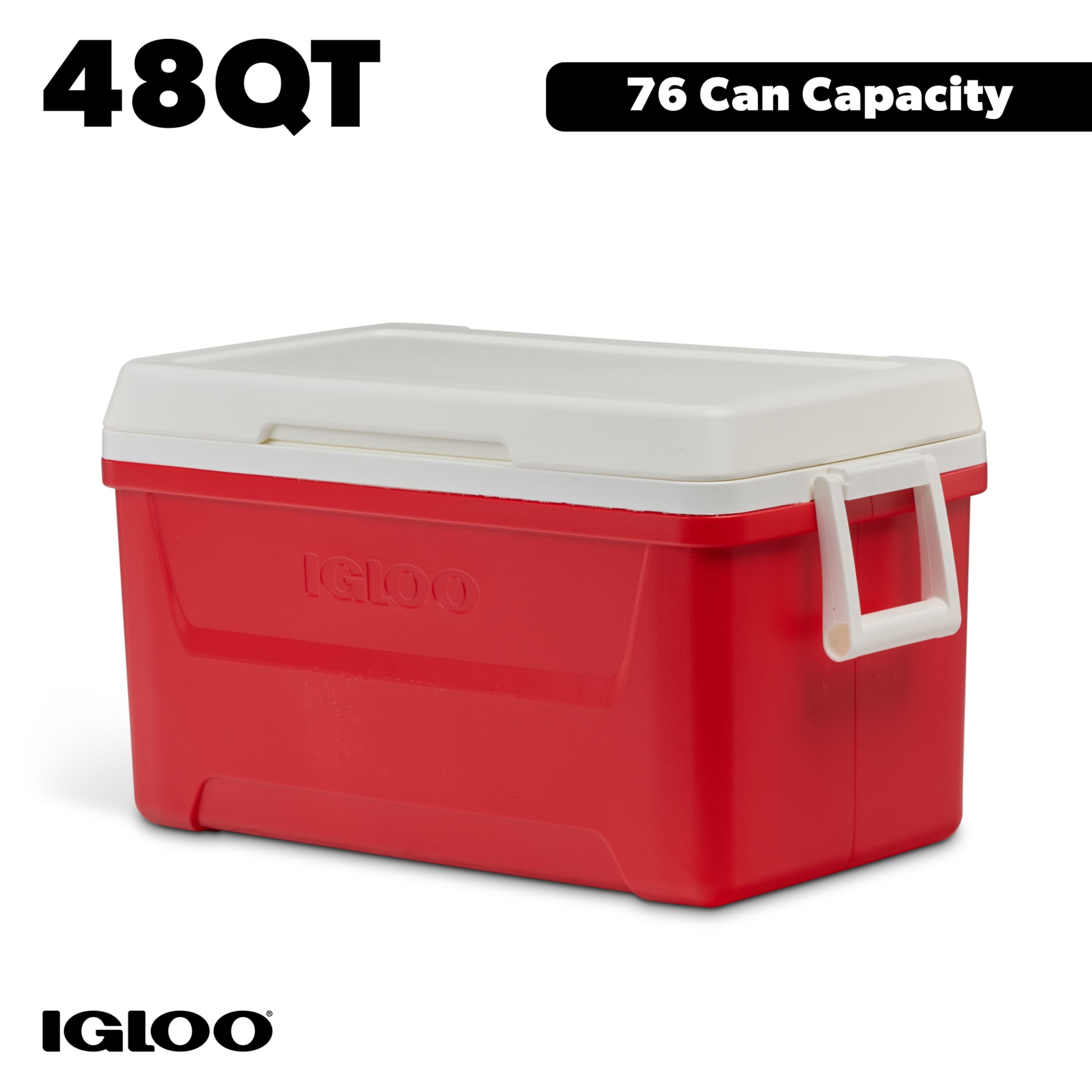 Igloo-48-QT-Laguna-Ice-Chest-Cooler-Red_637ca8ba-ae04-4453-bb90-59bd55032dcb.cbba2d00b7df227425487ab6a61ae308.jpeg Igloo 48 QT Laguna Hard Sided Ice Chest Cooler, Red - Image 1