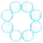 Infantino Soothing Soft Circular Water Teether, Unisex, Blue