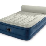 Intex Headboard 18" Queen Dura-Beam Deluxe Raised Air Bed Mattress with Built-in Pump