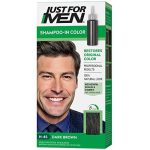 Just For Men Shampoo-In Color (Formerly Original Formula), Mens Hair Color with Keratin and Vitamin E for Stronger Hair - Dark Brown, H-45, Pack of 1