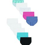 Hanes Womens Underwear, Cotton Brief Panties, Plus Size Underwear for Women, 10-Pack