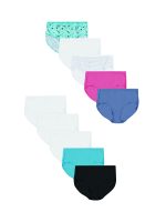 Hanes Womens Underwear, Cotton Brief Panties, Plus Size Underwear for Women, 10-Pack
