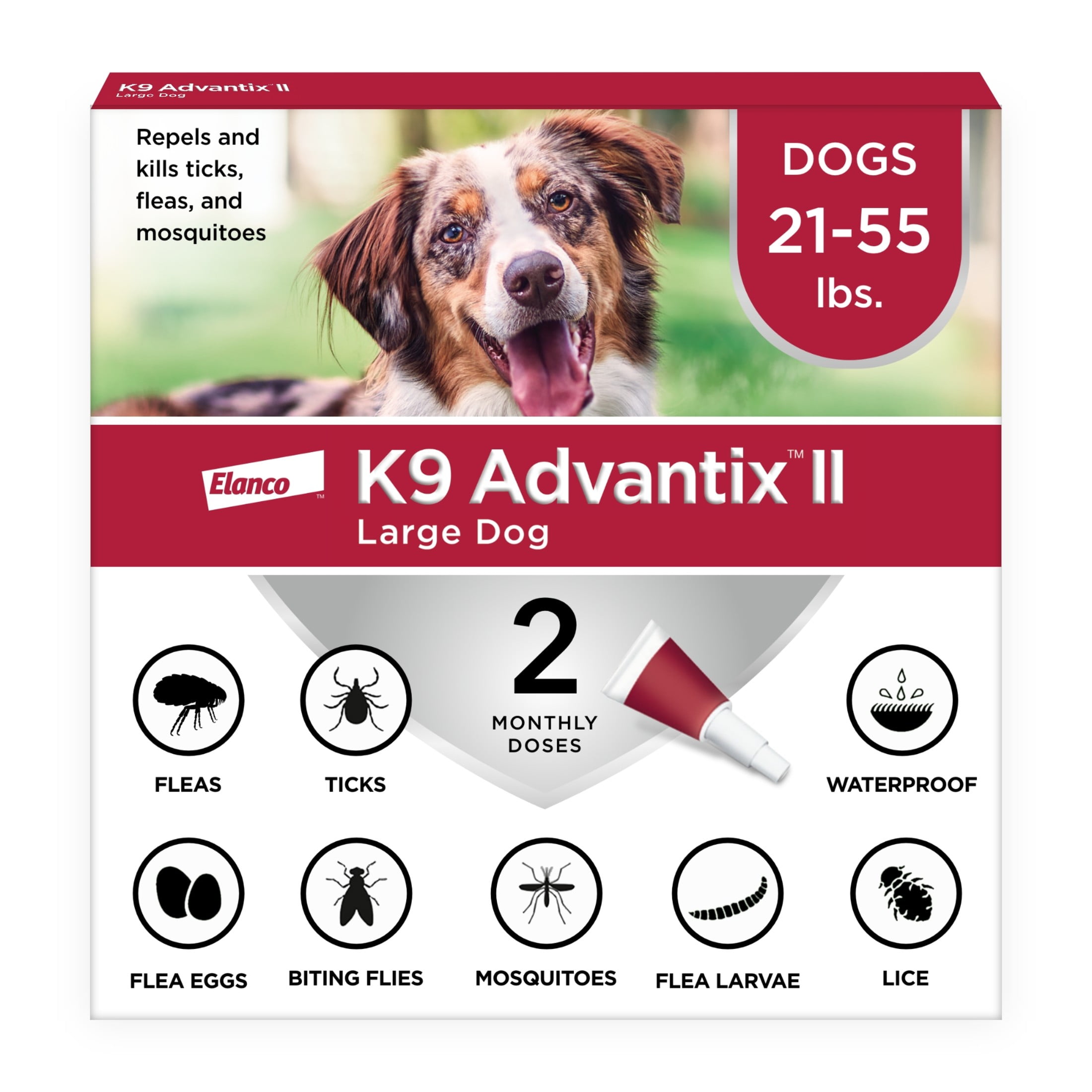 K9-Advantix-II-Monthly-Flea-Tick-Prevention-for-Large-Dogs-21-55-lbs-2-Monthly-Treatment_d676e066-edf2-44ca-a930-8103b77fe288.ef3fe956f7d14cab680c73f03652fbdc.jpeg K9 Advantix II Monthly Flea & Tick Prevention for Large Dogs 21-55 lbs, 2-Monthly Treatment - Image 1