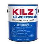 KILZ 2 All-Purpose Interior/Exterior Water-Based Stainblocking Primer, 1 Gallon