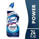 Lysol Toilet Bowl Cleaner Clinging Gel, Power, Disinfecting Bathroom Cleaner and Toilet Bowl Stain Remover, 24 fl oz