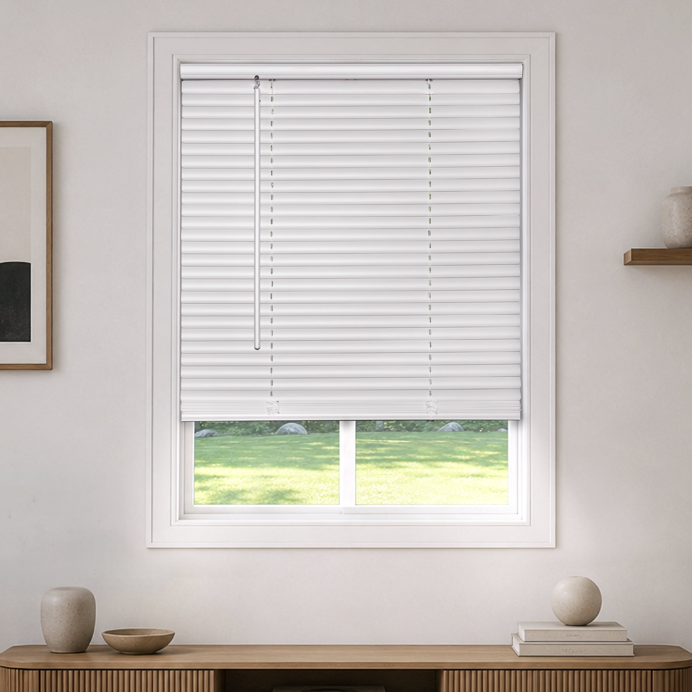 Mainstays-1-Cordless-Room-Darkening-Vinyl-Blinds-3-Pack-White-27-W-x-48-L_63ec8dfd-b1e7-473b-98cc-e767dc8d111a.04703c56f121f886119ff2b4efead083.jpeg Mainstays Cordless Room Darkening Vinyl Mini Blinds, White, 27 in W x 48 in L, 1 in Slats - Image 1