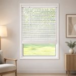 Mainstays Cordless Vinyl Light Filtering Window Blinds, White, 1 in Slats, 35 in W x 64 in L, 1-Piece