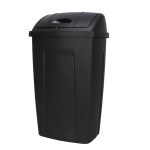 Mainstays Kitchen Trash Can, 13 Gallon Plastic Garbage Bin with Swing Top Lid, Black
