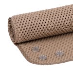 Mainstays Taupe Bathtub Mat with Suction Cups, Cushioned Foam, 17 in x 36 in