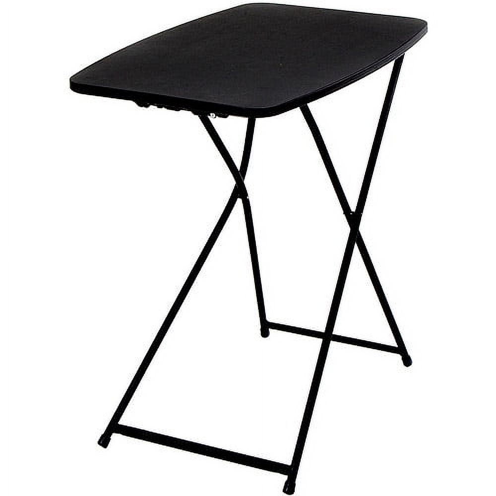 Mainstays-26-Adjustable-Height-Personal-Folding-Table-Black_4250d551-beb1-405d-9567-f5bb9d6300e1.030d71d4881c8b09aa8832612e0f4934.jpeg Mainstays Adjustable Height Personal Folding Table, 18 in x 26 in, Black - Image 1