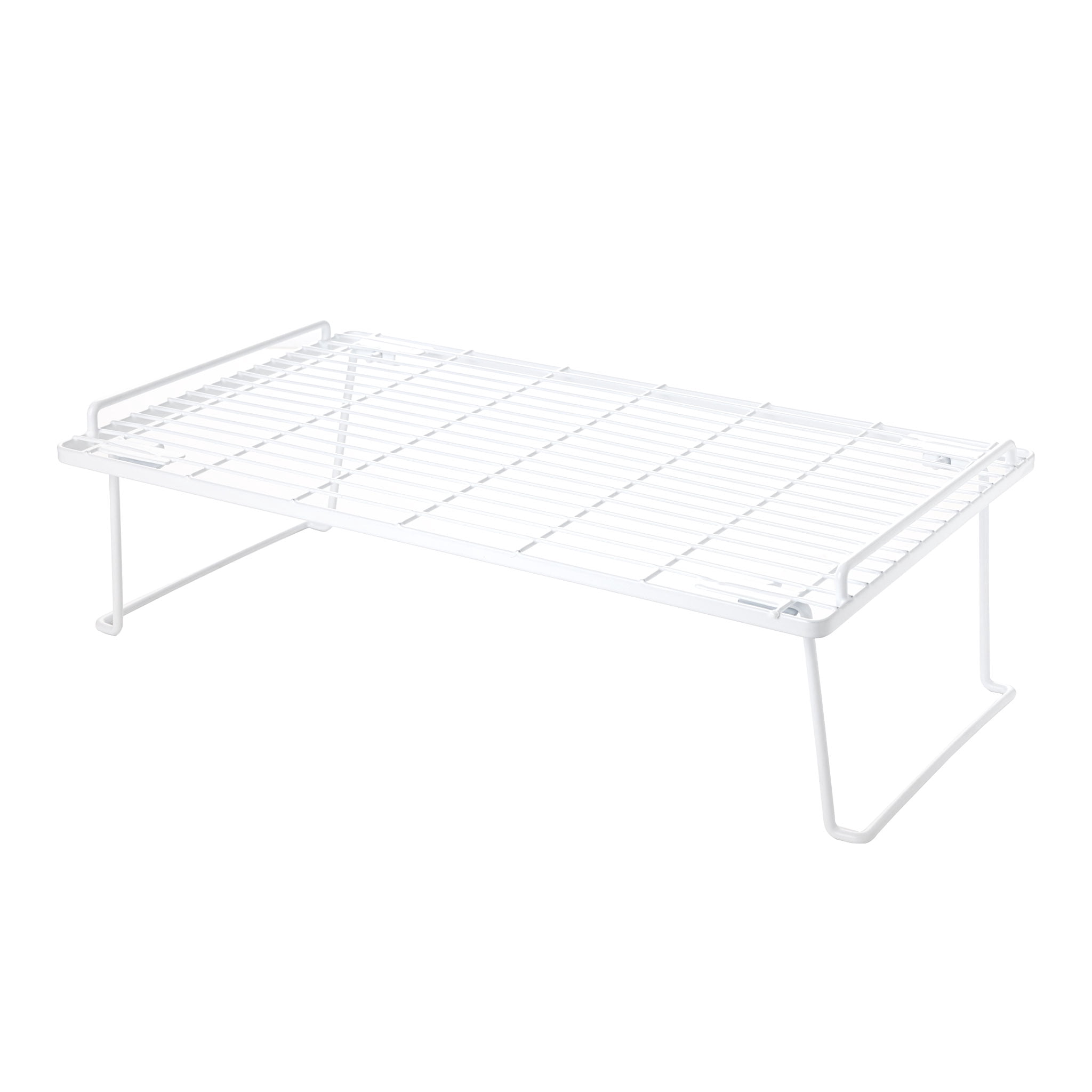 Mainstays-Adult-Metal-Kitchen-Pantry-Organization-Wire-Stacking-Single-Shelf-22-x10-x7-White_4300c36b-4b8a-46e5-b1f3-e369f314177e.bc40298f93eb9e6a76759da1c17dbc1f.jpeg Mainstays Metal Wire Stacking Shelf Organizer for Kitchen Cabinet and Pantry Storage, 22" x 10" x 7", White - Image 1