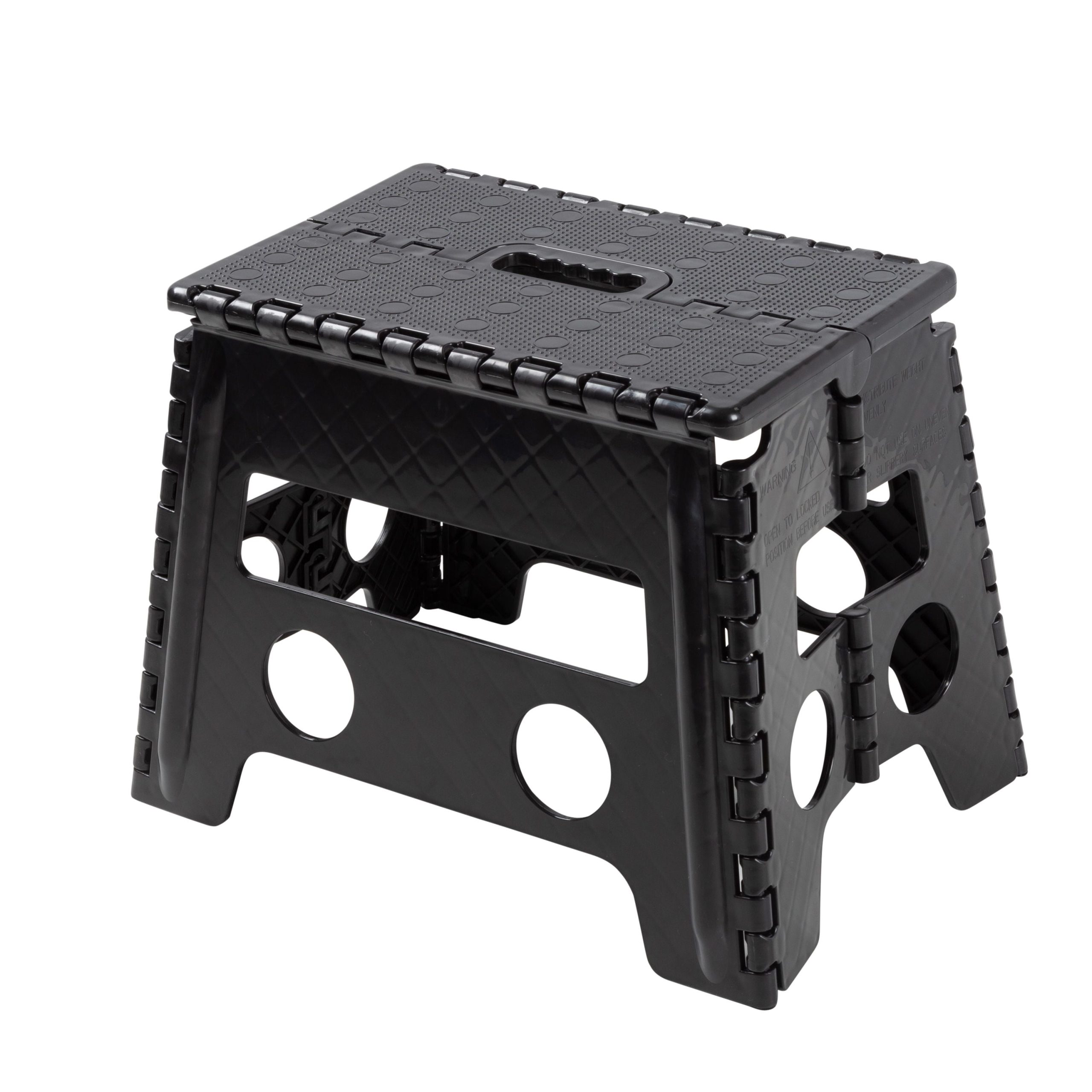 Mainstays-One-Step-Folding-Step-Stool-Black-Plastic_9f4b05a0-0254-4f1f-9601-092f4d161c72.fe9789cafab9030a82e6b2ec5a32c7fd.jpeg Mainstays One Step Folding Step Stool, Black Plastic - Image 1