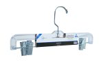 Mainstays Crystal Skirt/Slack Plastic Hanger with Swivel Hook, Clear, 2-Pack