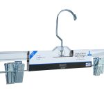 Mainstays Crystal Skirt/Slack Plastic Hanger with Swivel Hook, Clear, 2-Pack