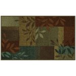 Mainstays Leaf Block Multicolor Indoor Accent Rug, 1 ft 8 in x 2 ft 10 in