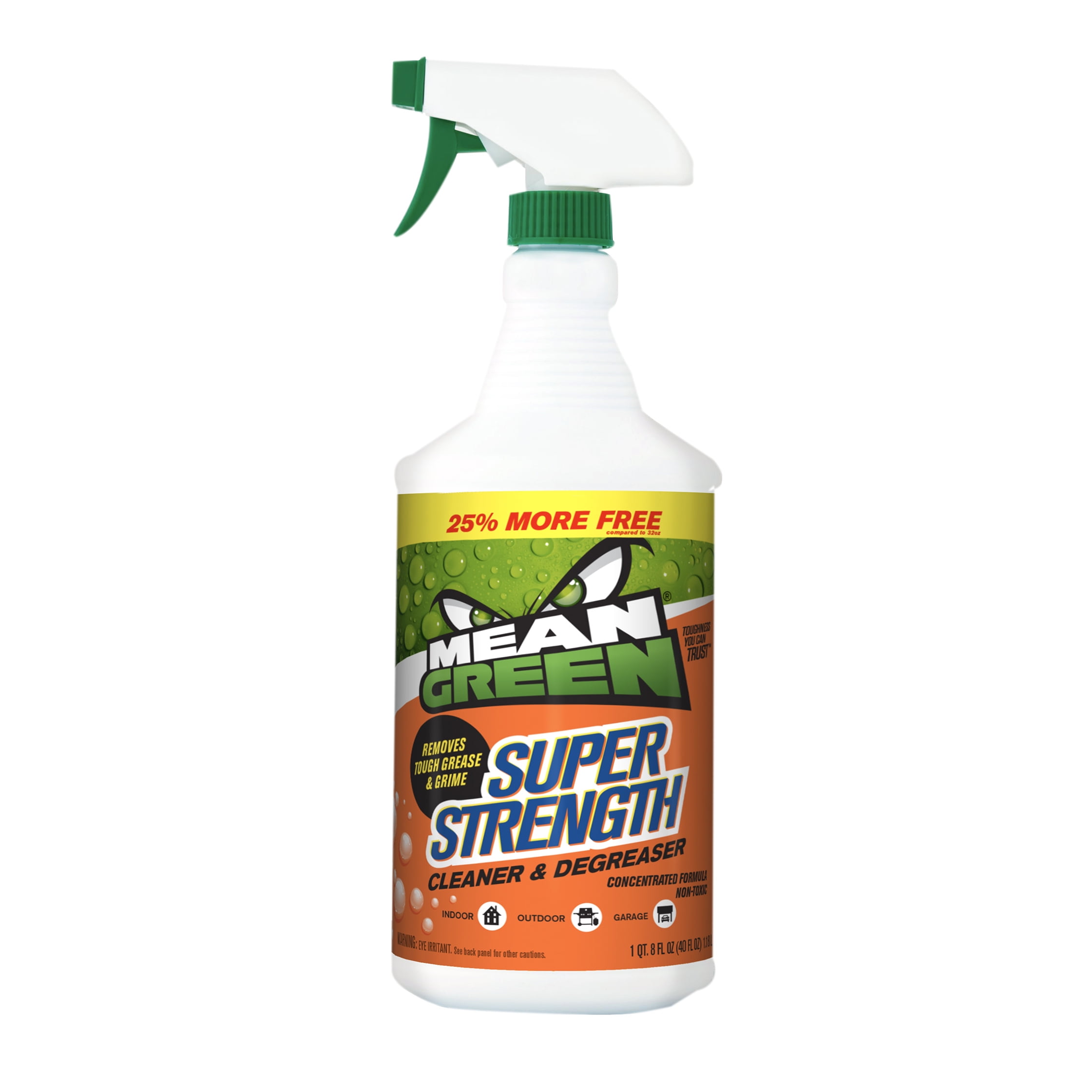 Mean-Green-Super-Strength-Cleaner-Degreaser-40-Ounce-Bottle_92fa0d2b-1c73-4ddb-8780-0626e7c64b87.8a12410e4f87dcafbb085d59cdf655de.jpeg Mean Green Super Strength Cleaner & Degreaser, 40 oz - Image 1