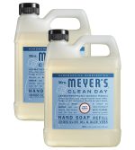 Mrs. Meyer's Clean Day Liquid Hand Soap Refill, Rainwater, 33 OZ (Pack of 6)