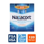 Nasacort 24HR Allergy Nasal Spray for Adults, Non-drowsy & Alcohol Free, 120 Sprays, 0.57 fl. oz.