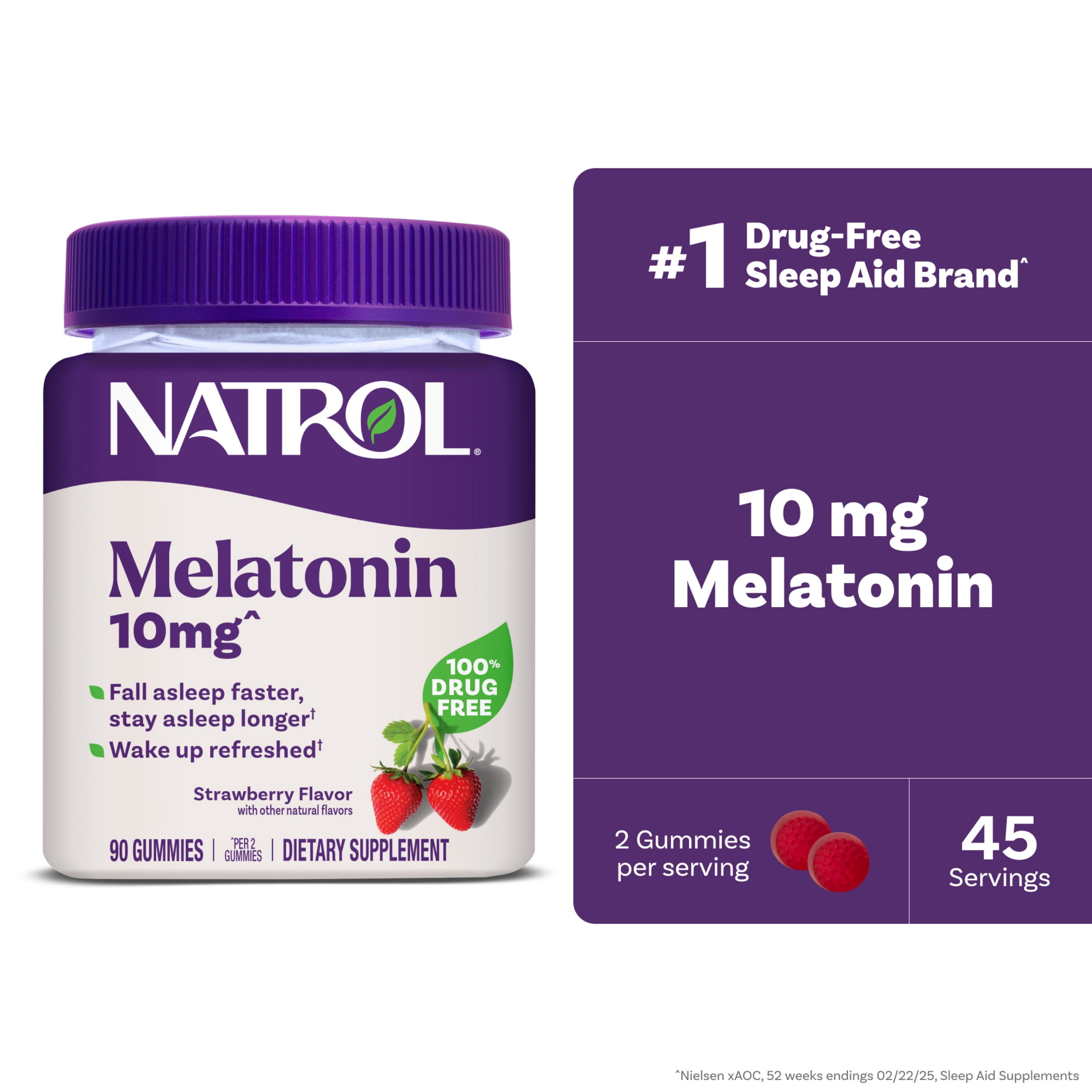 Natrol-Melatonin-Gummies-Sleep-Support-for-Adults-Strawberry-Flavor-10mg-90-Count_7aacc74e-a653-4716-b913-85190228fbc4.eed4b753bb03593c4e93673e1042833b.jpeg Natrol® Melatonin Gummies, Sleep Support for Adults, Strawberry Flavor, 10mg, 90 Count - Image 1