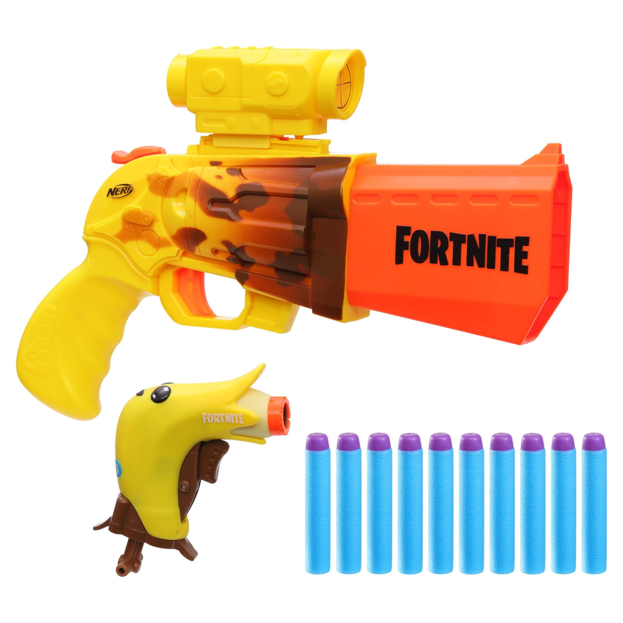 Nerf-Fortnite-Peely-Pack-SR-Ripe-Dart-Blaster-with-2-Blasters-and-10-Darts-Kids-Toys-for-Outdoor-Summer-Games-Ages-8-and-Up_b1399e32-e541-4e01-9fc6-3da1d5beeac7.03ee7bf1c2dca04cfe32d066faf00802.jpeg Nerf Fortnite Peely pack SR Ripe Dart Blaster, Holiday Gifts for Kids - Image 1