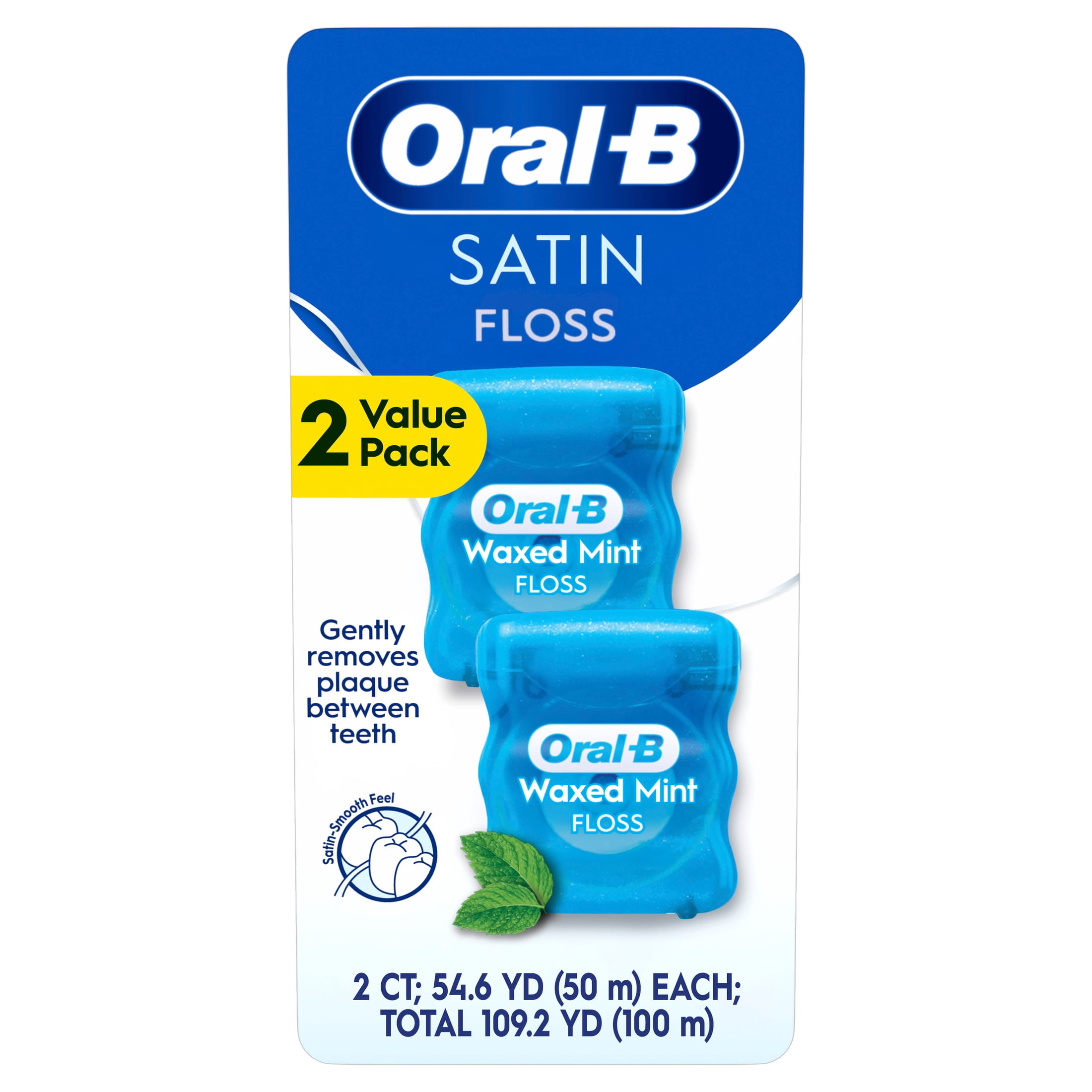 Oral-B-Complete-Satin-Ribbon-Mint-Dental-Floss-50m-2-Pack_1b295388-14c4-4b4f-b7fc-f8f15e7c0811.d69c42a5d2bff87629f159c80178b7b4.jpeg Oral‑B Floss, Complete Satin Mint Dental Floss, 2 Pack - Image 1