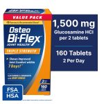 Osteo Bi-Flex Triple Strength Joint Health Dietary Supplement, Glucosamine Chondroitin MSM and Vitamin C Tablets, 160 Count