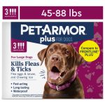 PETARMOR Plus for Large Dogs 45-88 lbs, Flea & Tick Prevention for Dogs, 3-Month Supply