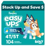 Pampers Easy Ups Bluey Potty Training Pants Boys Size 4T-5T, 104 Count (Select for More Options)