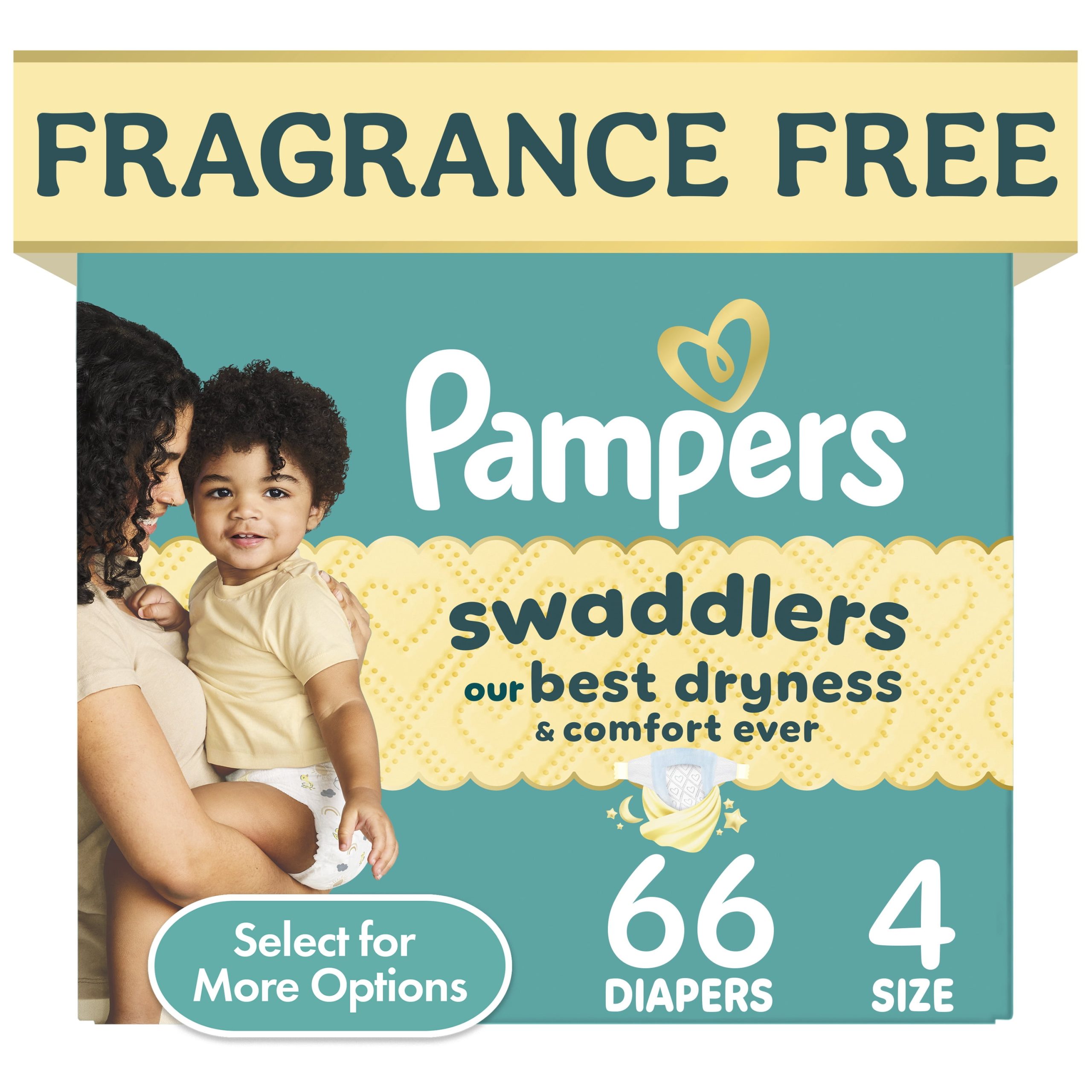 Pampers-Swaddlers-Baby-Diapers-Size-4-66-Count-Select-for-More-Options_ba539958-3805-47f2-a243-b49ef2148c13.d46e8a7abc6a158b494ea8b8deb88913.jpeg Pampers Swaddlers Fragrance Free Baby Diapers Size 4, 66 Count (Select for More Options) - Image 1