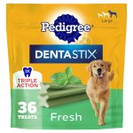 Pedigree Dentastix Fresh Flavor Large Breed Dog Dental Treats, 1.87 lb Bag