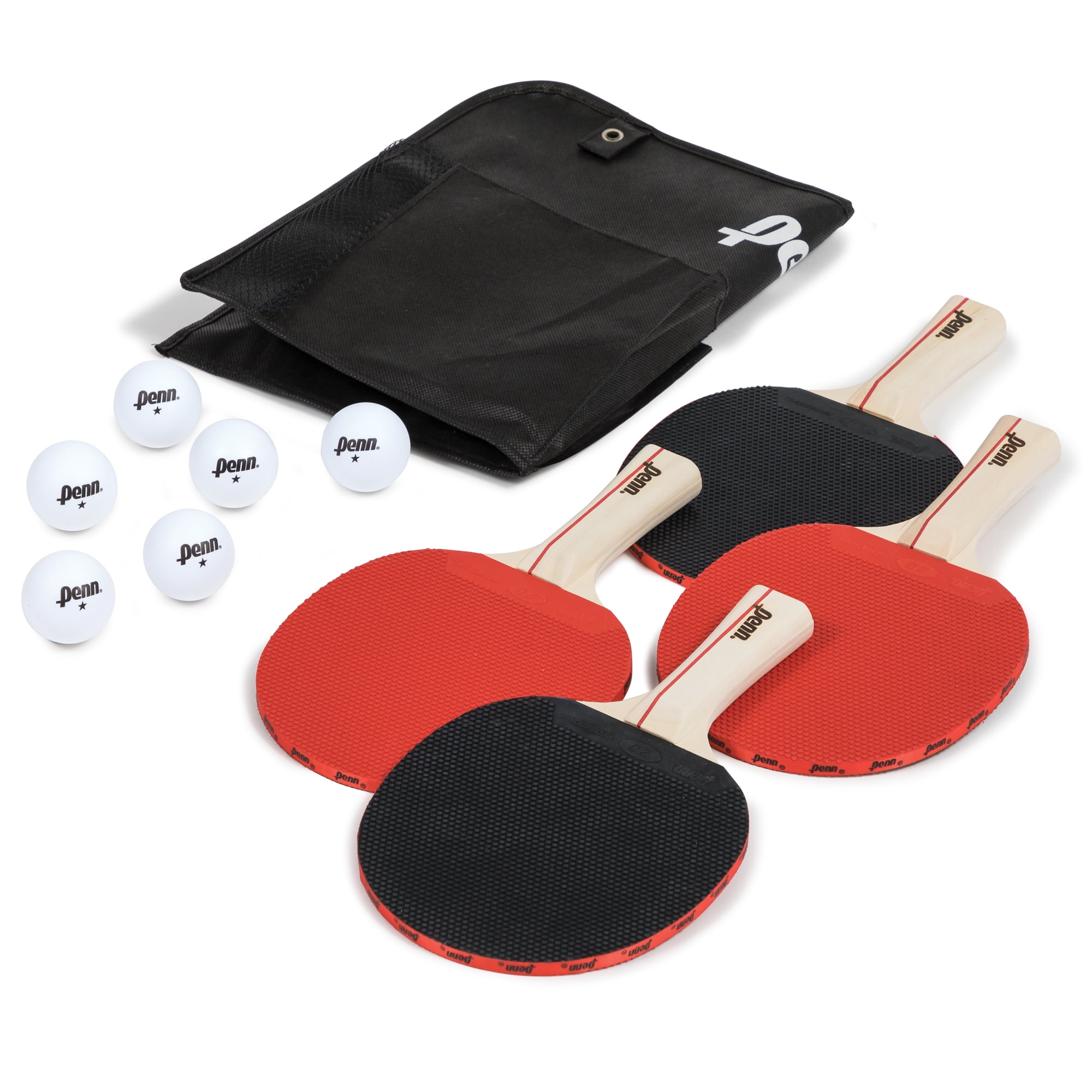 Penn-Table-Tennis-Accessory-Set-4-Ping-Pong-Paddles-6-Balls-and-Storage-Pocket_0d386774-e7ab-4f0f-b2c0-d4e6d724609e.e22e9925d012c9f9a6551ec6c40c0cae.jpeg Penn Table Tennis Accessory Set - 4 Ping Pong Paddles, 6 Balls and Storage Pocket - Image 1