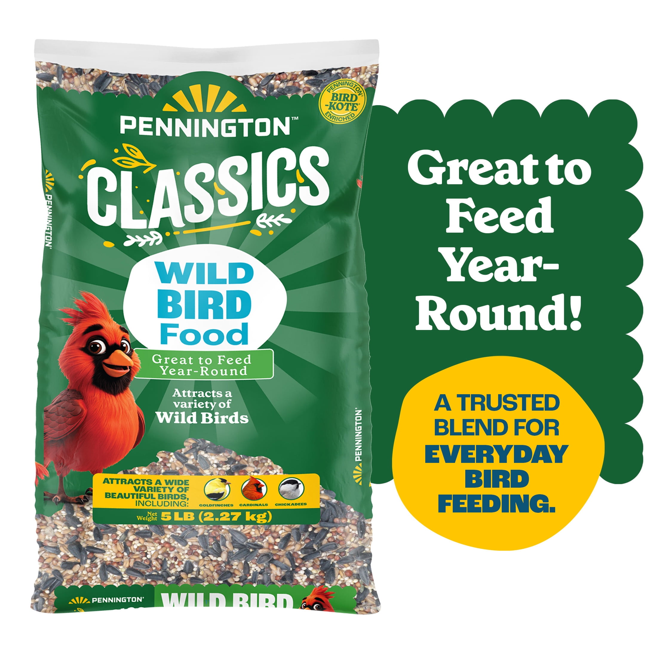 Pennington-Classic-Dry-Wild-Bird-Feed-and-Seed-10-lb-Bag-1-Pack_60d0e46e-0df5-4fbc-adf1-e7d2813a548b.3bc4bedccbc1f16baf8dd0784f2497c2.jpeg Pennington Classic Dry Wild Bird Feed and Wild Bird Seed, 10 lb. Bag, 1 Pack - Image 1