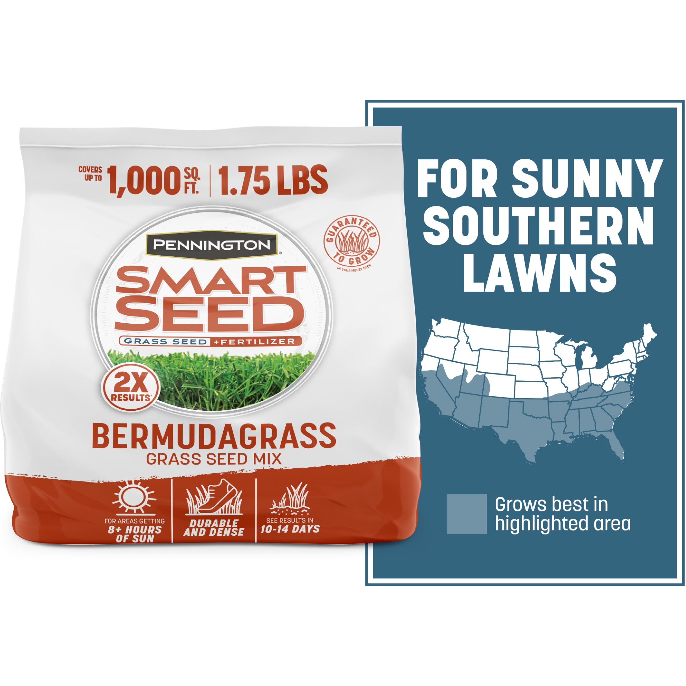 Pennington-Smart-Seed-Bermudagrass-Grass-Seed-Mix-for-Full-Sun-1-75-lb_76e06e38-9841-47b3-8334-31bb45bbd4aa.f61ac491e79e2dbeeee5ccf2eaaa5567.jpeg Pennington Smart Seed Bermudagrass Grass, Bermuda Grass Seeds for Lawn, Full Sun, 1.75 lb - Image 1